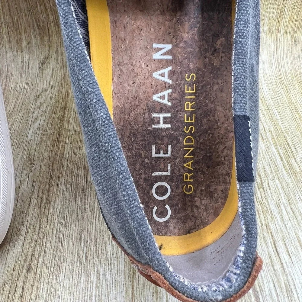 Cole Haan Cloudfeel Weekender Loafer Men's Size 10 Gray Canvas Shoes C32223‎